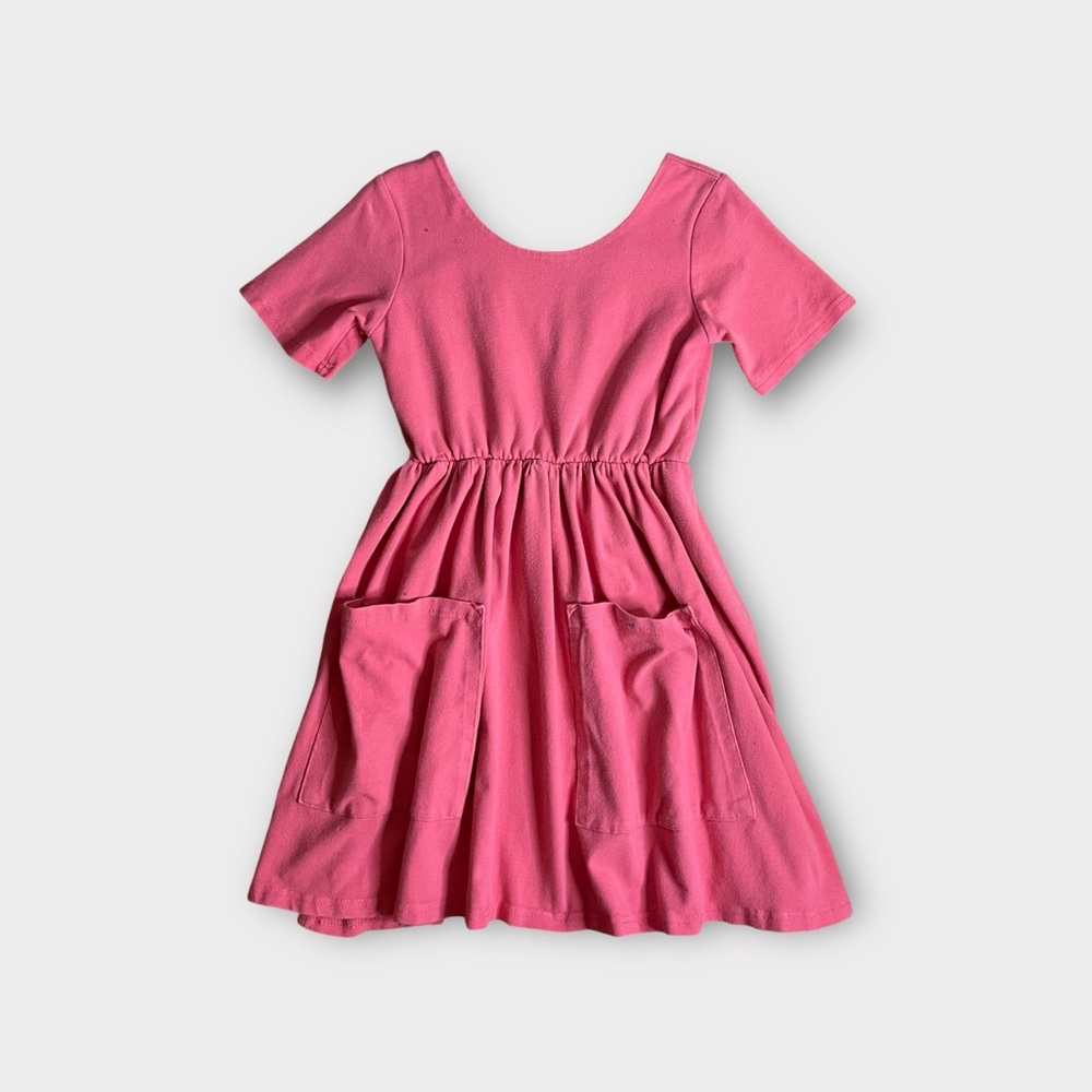 Presley Couture Pink Twirl Pocket Dress